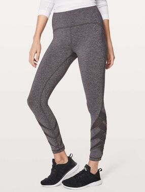 Lululemon Motionful 7/8 Tight 25" Heathered Black Size 4